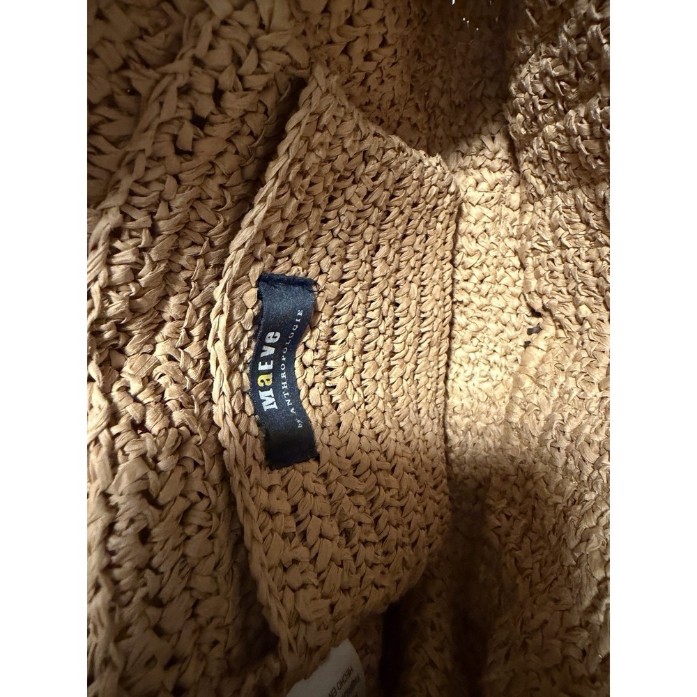 Maeve Anthropologie Raffia‎ Ruffle Clutch Crossbody Purse Resort Beach Vacation - Picture 6 of 6